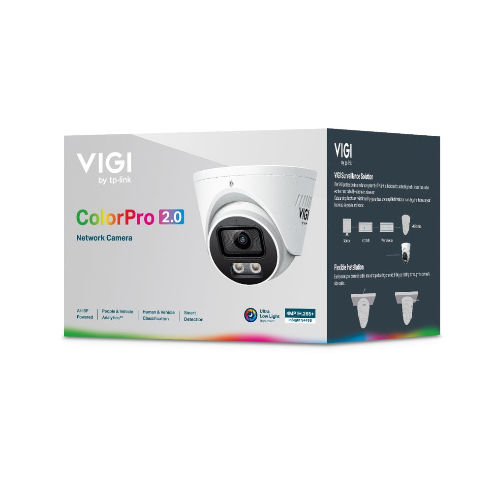InSight S445S | VIGI 4MP ColourPro 2.0 Turret Network Camera - Sydney Security & Data