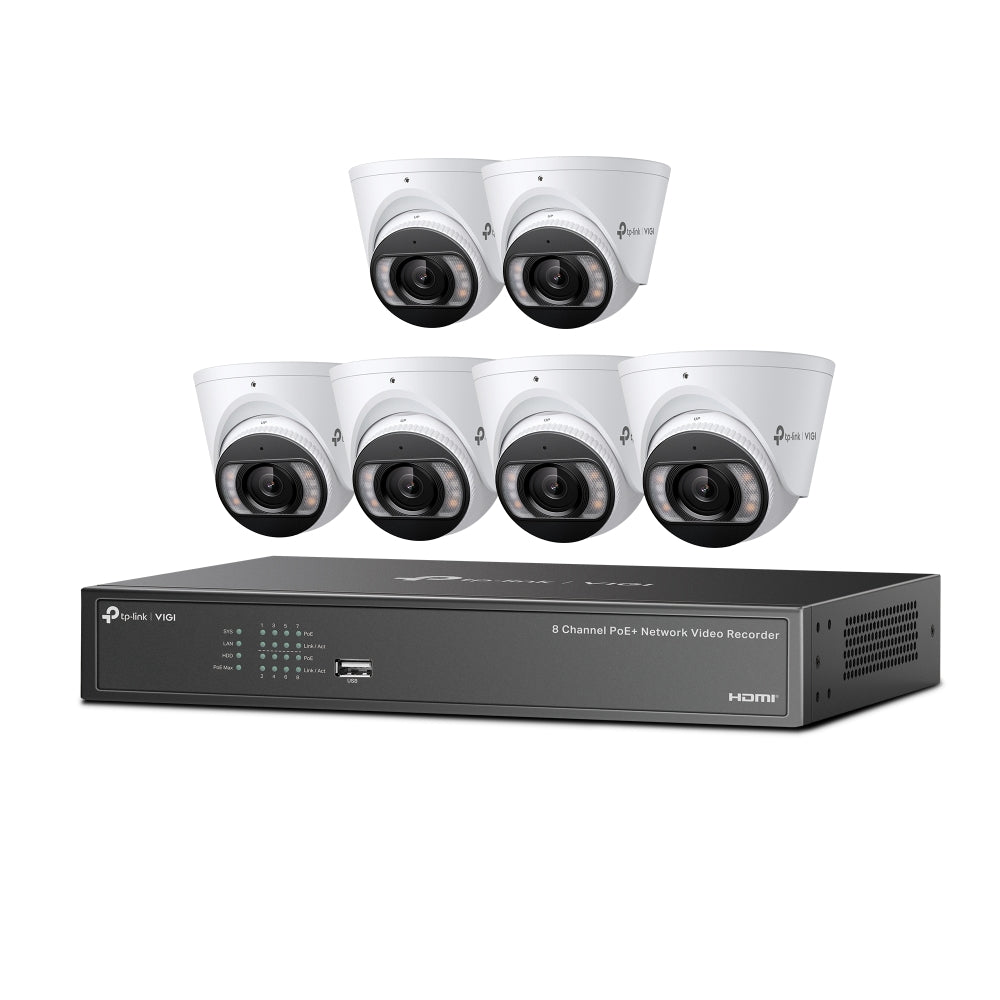 VIGI NK8MP - T6425 - 2T | VIGI 4MP Full - Colour Turret IPC & 8 Channel PoE+ NVR KIT - Sydney Security & Data