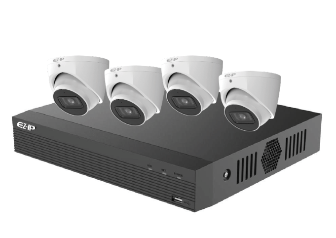 Nvr Ezip EZIP 8 Channel PRO Network Video Recorder + 4 x 6MP SMD Camera + 2TB H ...