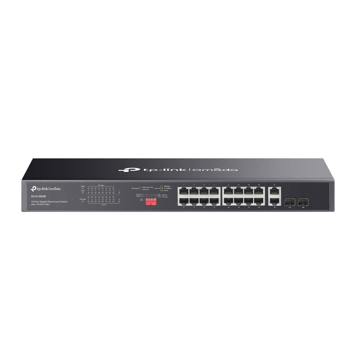 DS1018GMP | Omada 18-Port Gigabit Rackmount Switch with 16-Port PoE+