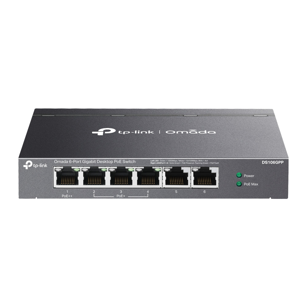 DS106GPP | Omada 6 - Port Gigabit Desktop Switch with 3 - Port PoE+ and 1 - Port PoE++ - Sydney Security & Data