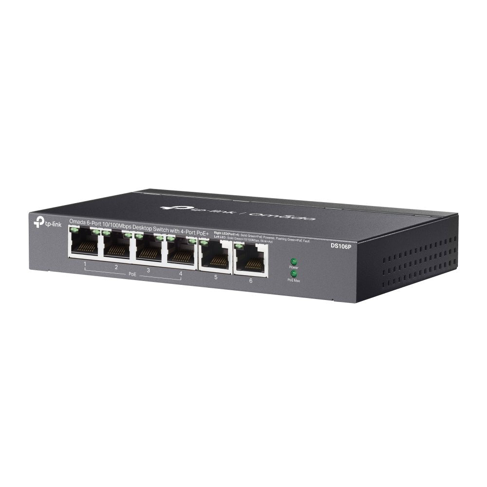 DS106P | Omada 6 - Port 10/100Mbps Desktop Switch with 4 - Port PoE+ - Sydney Security & Data