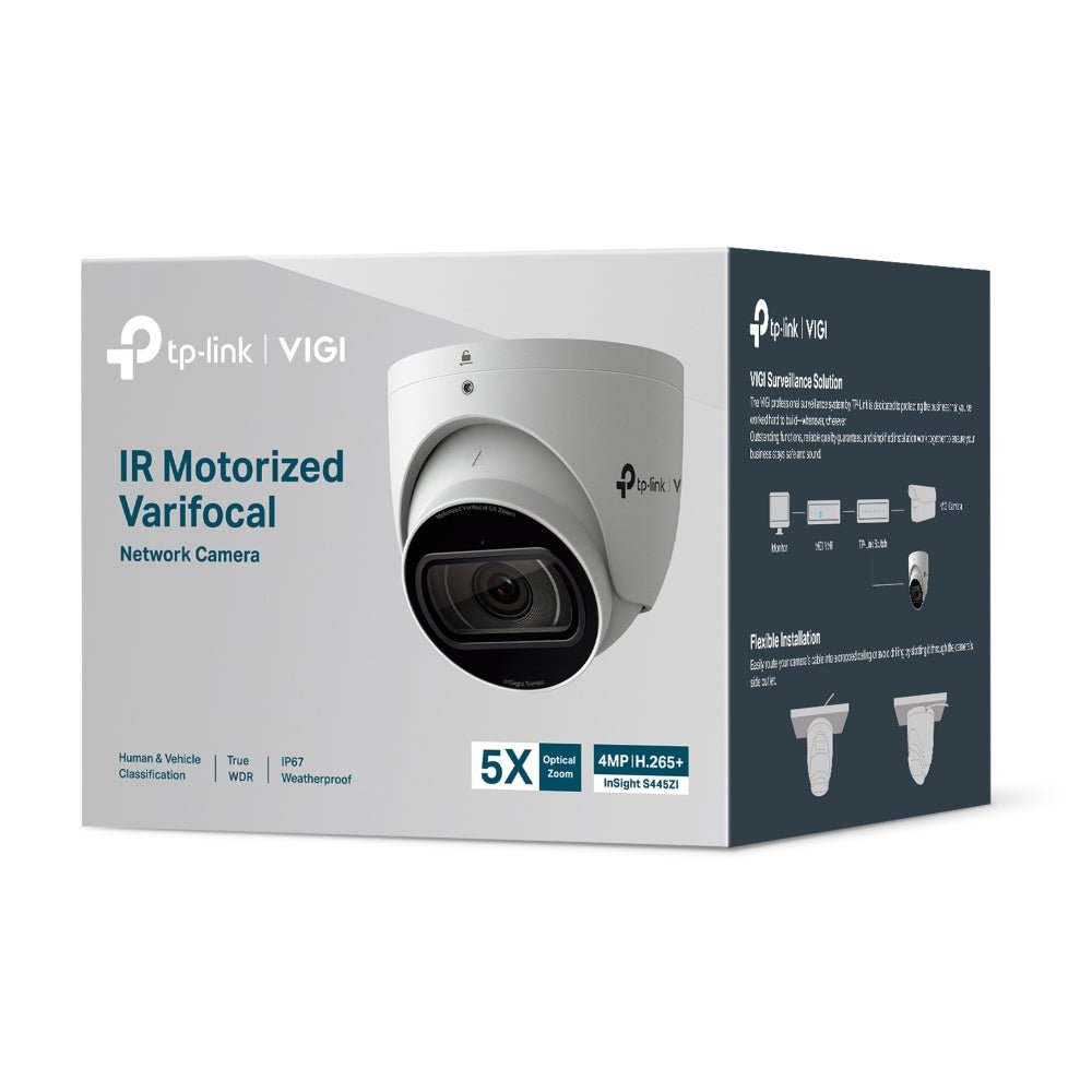 InSight S445ZI | VIGI 4MP IR Motorised Varifocal Turret Network Camera - Sydney Security & Data