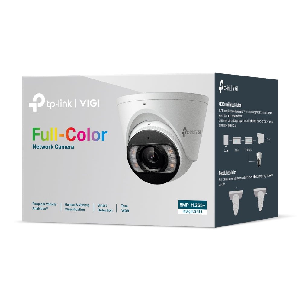 InSight S455 (4mm) | VIGI 5MP Full - Colour Turret Network Camera - Sydney Security & Data