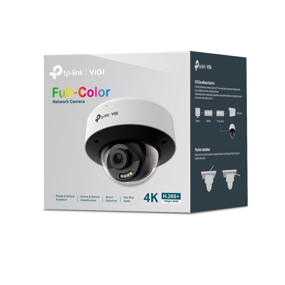 Insight S285 (4mm) | VIGI 8MP Full - Colour Dome Network Camera - Sydney Security & Data