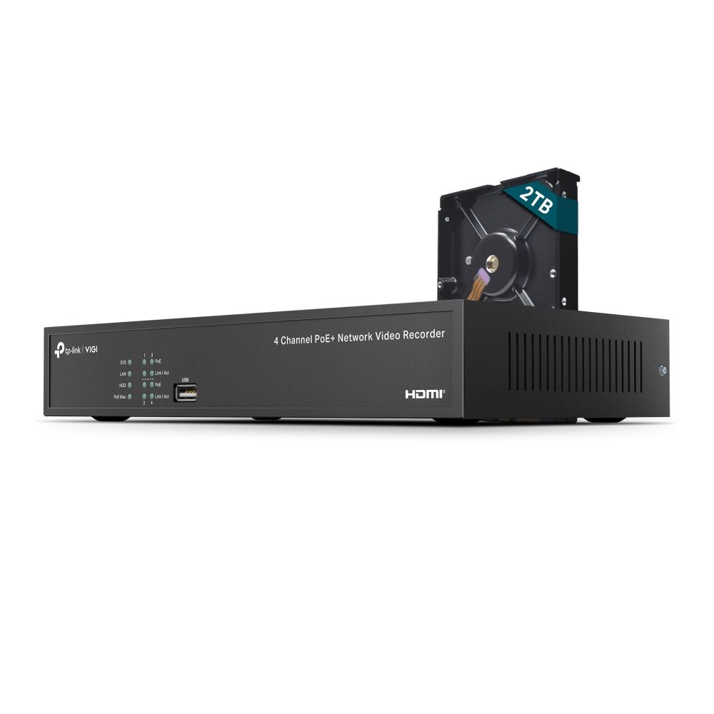 VIGI NVR1004H - 4P | VIGI 4 Channel PoE+ Network Video Recorder - Sydney Security & Data
