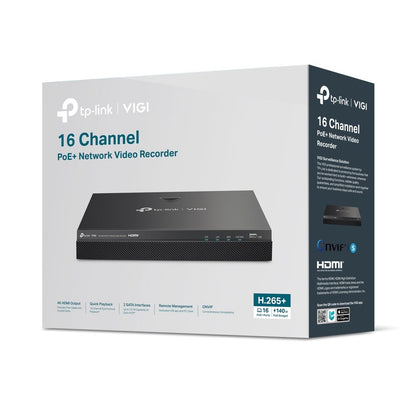 VIGI NVR2016H - 16MP | VIGI 16 Channel PoE+ Network Video Recorder - Sydney Security & Data